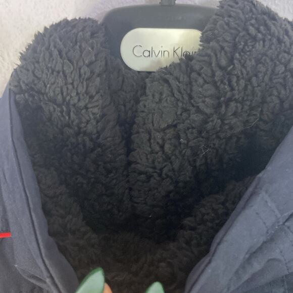 London Fog Kids Navy Sherpa Lined Hooded Winter Jacket Size 4 - Picture 9 of 13